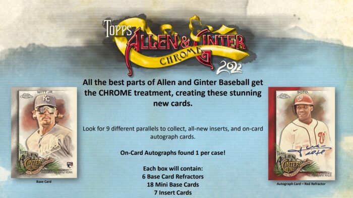 2022 Topps Allen & Ginter Chrome Baseball Hobby Box