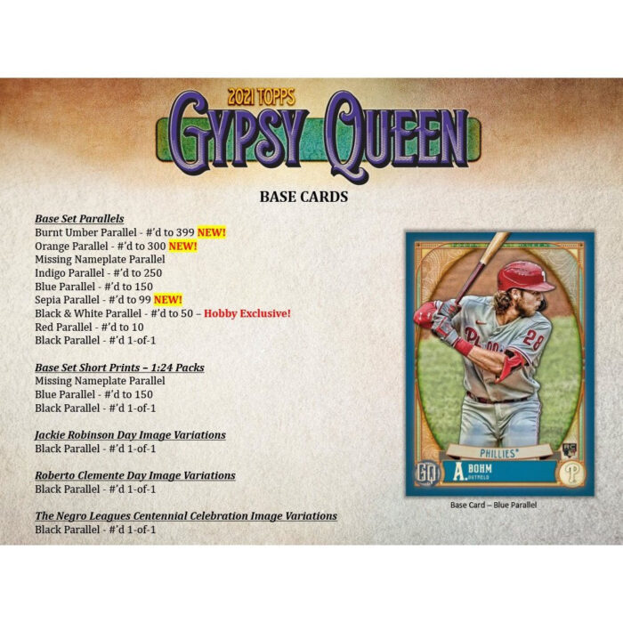 2021 Topps Gypsy Queen Baseball Hobby Box