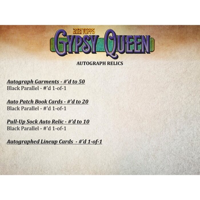 2021 Topps Gypsy Queen Baseball Hobby Box