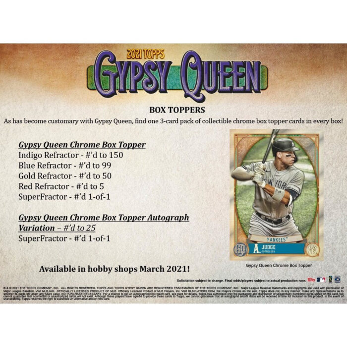 2021 Topps Gypsy Queen Baseball Hobby Box