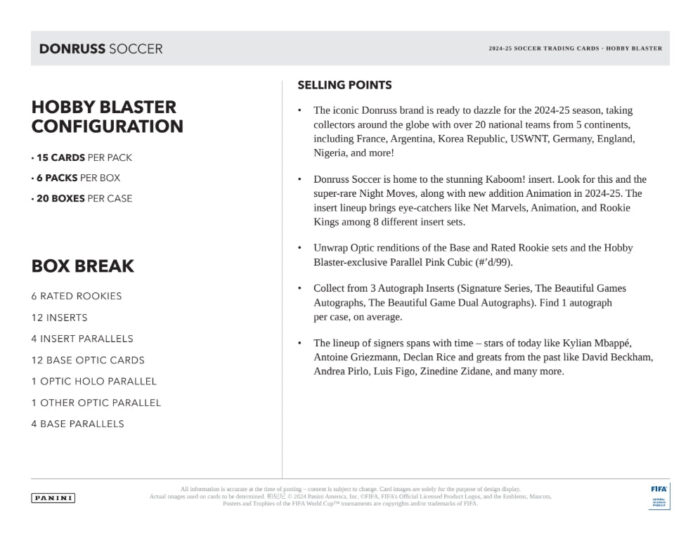 2024-25 Panini Donruss Soccer Hobby Exclusive Blaster Box