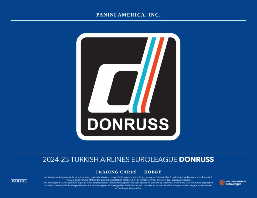 2024-25 Donruss Euroleague Basketball Hobby 12-Box Case