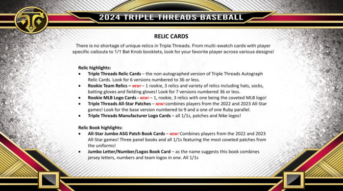 2024 Topps Triple Threads Baseball Hobby Box