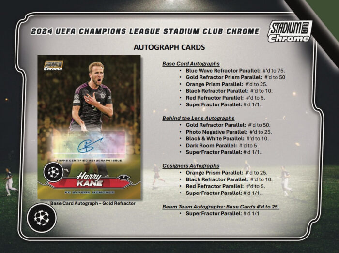 2023-24 Topps UEFA Club Competitions Stadium Club Chrome Soccer Hobby Box