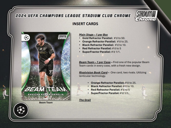 2023-24 Topps UEFA Club Competitions Stadium Club Chrome Soccer Hobby Box