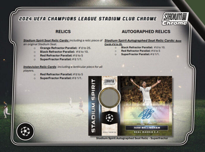 2023-24 Topps UEFA Club Competitions Stadium Club Chrome Soccer Hobby Box