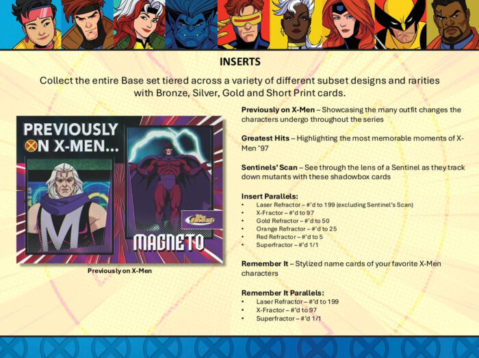 2025 Topps Finest X-Men '97 Hobby Box