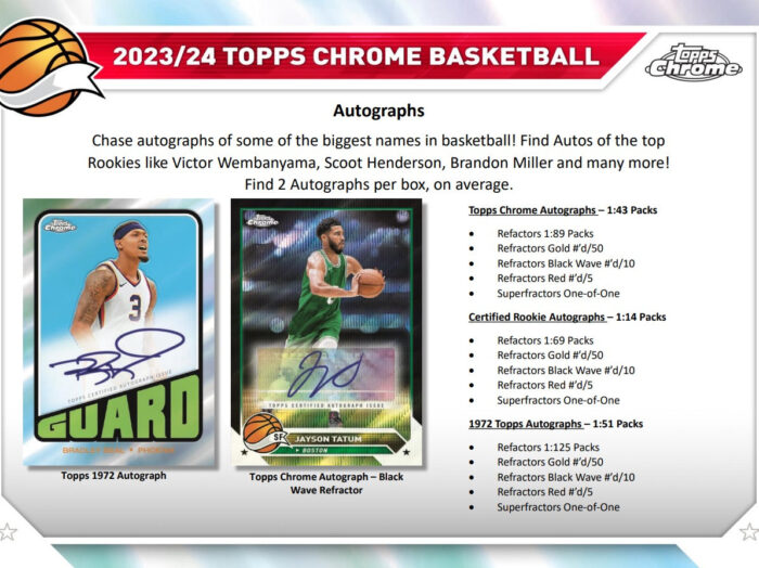 2023-24 Topps Chrome Basketball Blaster Box