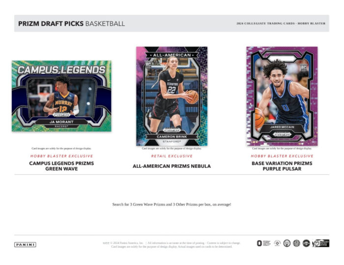 2024 Panini Prizm Collegiate Draft Picks Basketball Hobby Exclusive Blaster Box