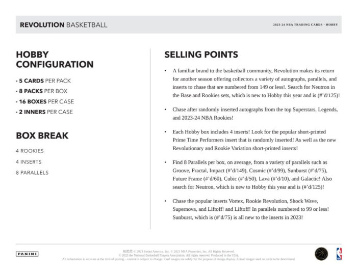 2023-24 Panini Revolution Basketball Hobby Box