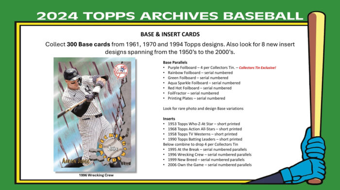 2024 Topps Archives Baseball Collector's Box