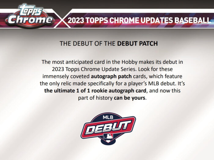 2023 Topps Chrome Update Series Baseball Jumbo Box