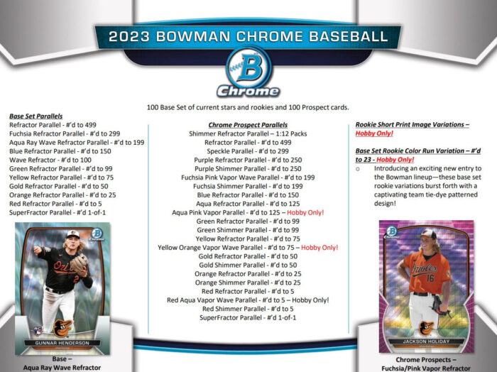 2023 Bowman Chrome Baseball Hobby Box