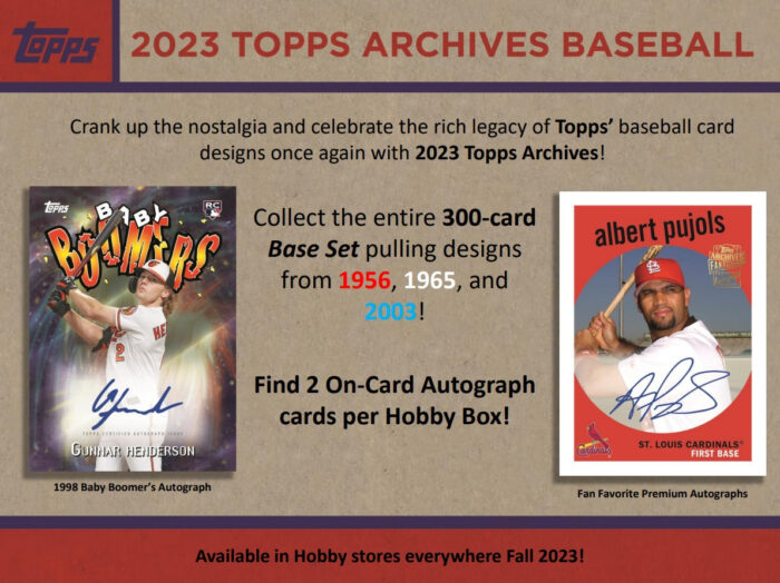 2023 Topps Archives Baseball Hobby Box