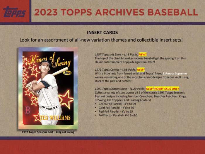 2023 Topps Archives Baseball Collector Box