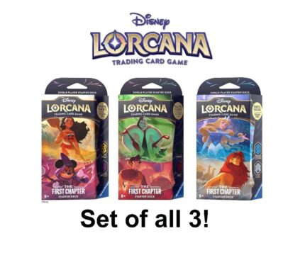 Set of 3 The First Chapter Starter Decks – Disney Lorcana TCG